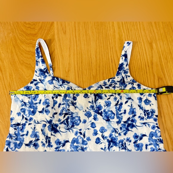 Abercrombie & Fitch Blue Floral Linen Blend Mini Dress - Size XXL - Picture 7 of 11